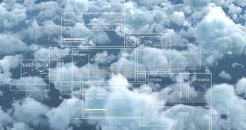 Digital Data Interface Interacting with Cloudy Sky - Download Free Stock Images Pikwizard.com