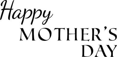 Transparent mother's day celebration vector text art