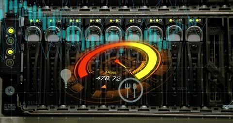 High-speed data processing in modern server room