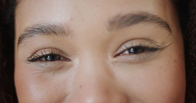 Close-up Portrait of Young African American Woman's Eyes Showing Natural Beauty - Download Free Stock Images Pikwizard.com