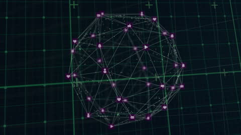 Futuristic Network of Digital Connections Animating Icons