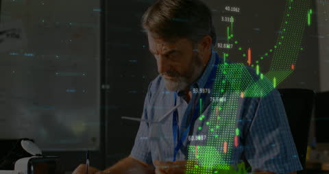 Man Analyzing Financial Data