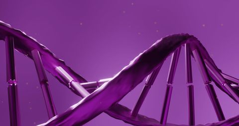 Vibrant Purple DNA Strand Showcasing Research and Genetics - Download Free Stock Images Pikwizard.com