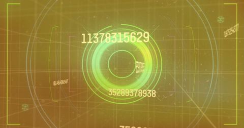 Futuristic data processing scan visualization