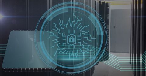 Digital security in modern server room