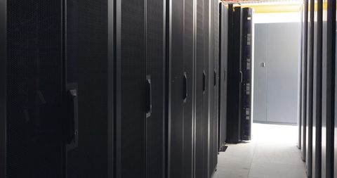 Modern Data Center Corridor with Server Racks - Download Free Stock Images Pikwizard.com