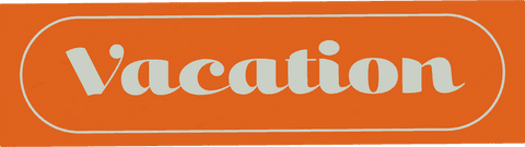 Retro Vintage Vacation Sign with Transparent Background