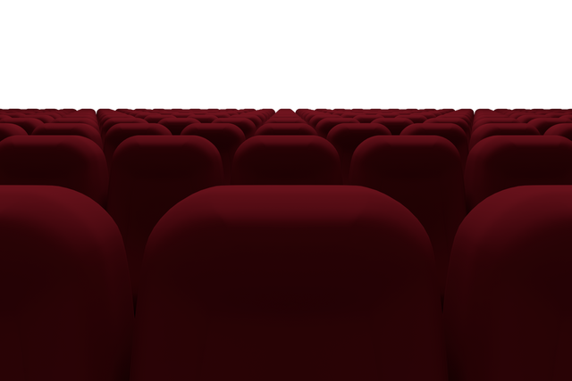 Empty Red Cinema Seats on Transparent Background for Entertainment Themes - Download Free Stock Videos Pikwizard.com