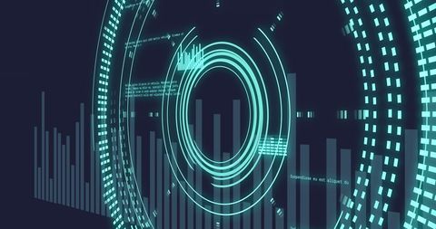 Neon Futuristic Data Interface with Digital Scanner - Download Free Stock Images Pikwizard.com