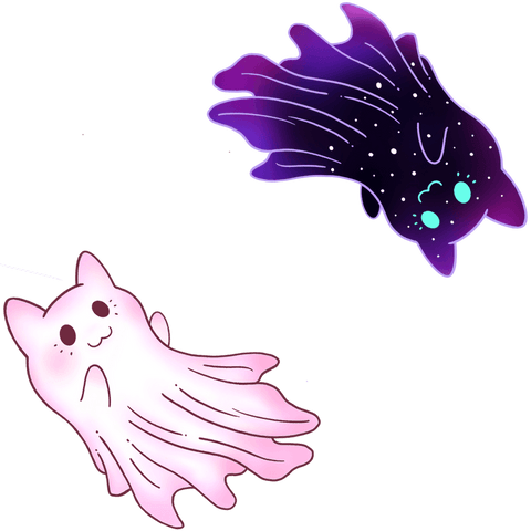whimsical transparent cat ghosts floating playfully - Download Free Stock Videos Pikwizard.com