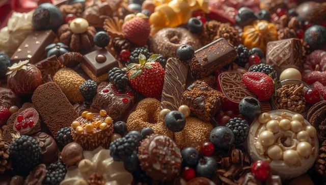 Assorted Gourmet Chocolates and Berries Extravaganza