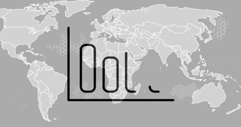 Digital Business Analytics Overlaying World Map