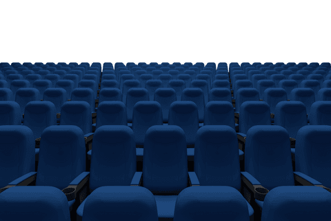transparent background rows of empty blue cinema seats png - Download Free Stock Videos Pikwizard.com