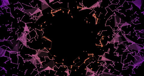 Abstract Geometric Lines on Black Background