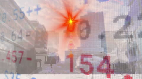 Global Economy Concept with Stock Market Data and Cityscape