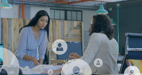 Diverse Business Team Engages with Digital Technology Interface