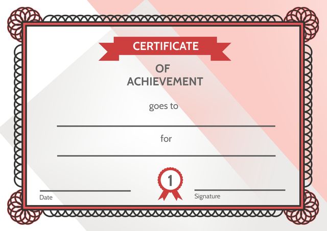 This elegant certificate template featuring a red seal is perfect for recognizing achievements in various fields. Ideal for educational institutions, corporate events, sports competitions, and personal achievements. Easily customizable to suit specific needs.