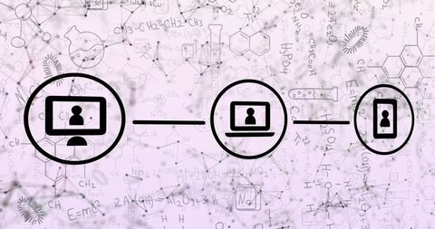 Scientific Digital Icons with Technology and Chemistry Elements - Download Free Stock Images Pikwizard.com