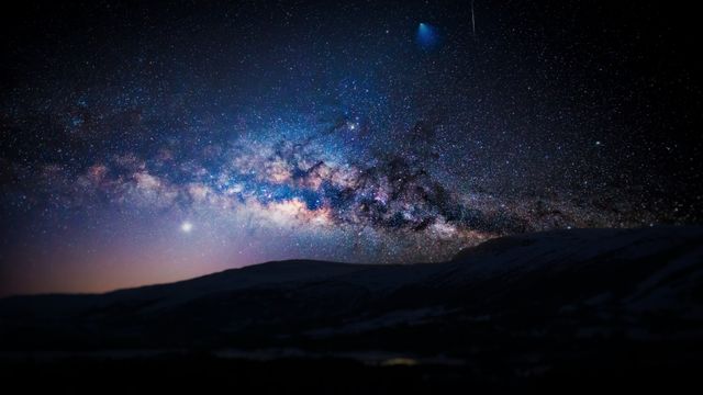 Stunning Milky Way Over Mountain Range at Night - Download Free Stock Photos Pikwizard.com