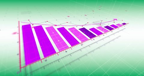 Vibrant Finance Data Analysis with Growing Chart on Digital Background - Download Free Stock Images Pikwizard.com