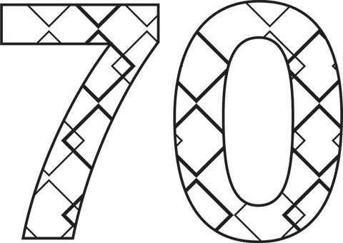 transparent number seventy outline with black geometric pattern - Download Free Stock Videos Pikwizard.com