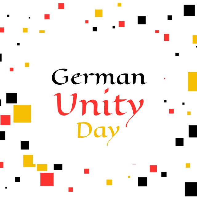 German Unity Day with Colorful Flag-Inspired Geometric Designs - Download Free Stock Templates Pikwizard.com