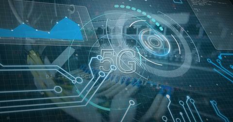 Futuristic 5G Technology and Data Processing - Download Free Stock Images Pikwizard.com