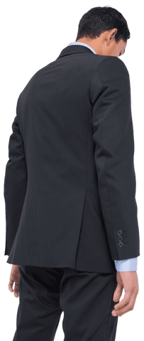 Back View Biracial Businessman on Transparent Background