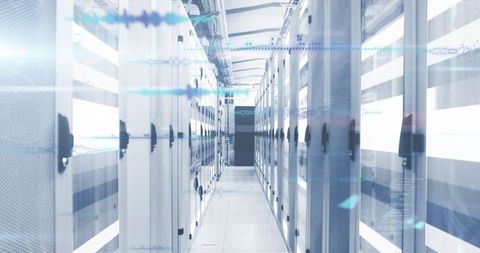 high-tech data center with digital effects visualizing connectivity - Download Free Stock Images Pikwizard.com