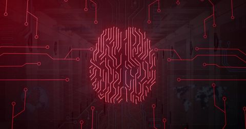 AI Brain Circuitry Over Data Servers Concept - Download Free Stock Images Pikwizard.com