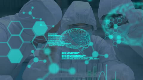 Scientists Analyzing Innovative Digital Data in Laboratory