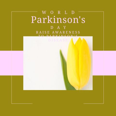 World Parkinson's Day Remembrance with Yellow Flower