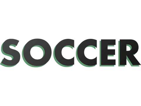 Soccer text poster transparent background for sports promotion