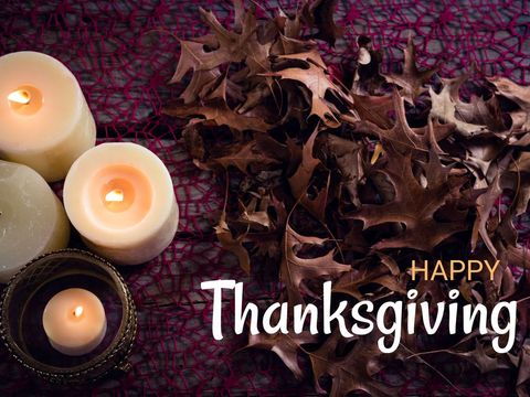 Autumn Thanksgiving Warmth with Candles and Leaves - Download Free Stock Templates Pikwizard.com