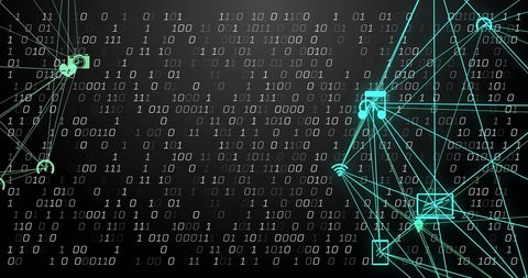Abstract Network and Binary Code Digital Concept - Download Free Stock Images Pikwizard.com