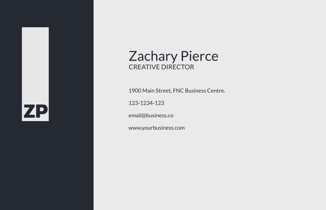 Minimalist Business Card for Executives and Designers with Elegant Design - Download Free Stock Templates Pikwizard.com