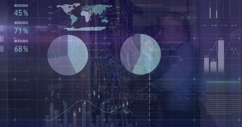 Data Processing Overlay on IT Engineer with Technology Interface - Download Free Stock Images Pikwizard.com