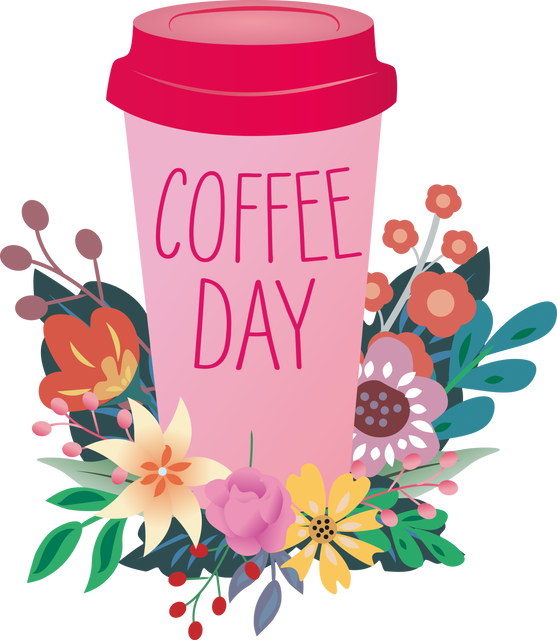 Transparent Coffee Day Celebration Floral Concept Illustration - Download Free Stock Videos Pikwizard.com