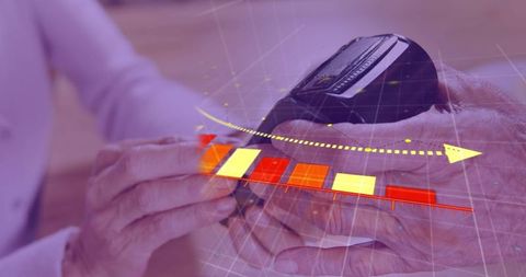 Digital Payment Technology with Data Visualization Overlay