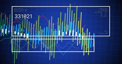 Digitally Generated Financial Data Analysis with Dynamic Charts - Download Free Stock Images Pikwizard.com