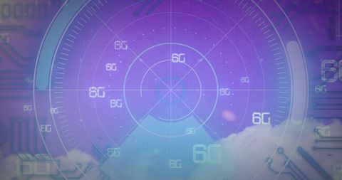 Digital 6G Future with High-Tech Radar Interface - Download Free Stock Images Pikwizard.com