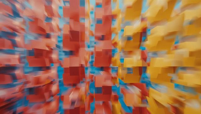 Colorful 3D Cubes in Dynamic Virtual Environment