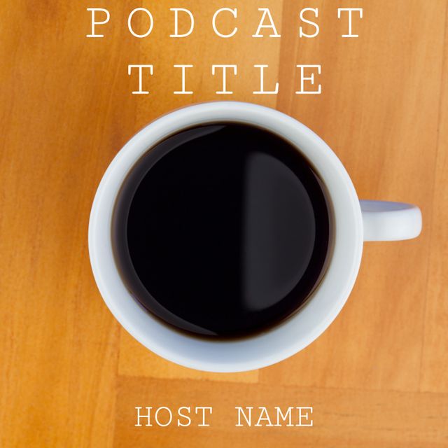 Perfect for podcast cover or blog art symbolizing a relaxed coffee chat. Ideal for themes focused on casual conversation, coffee shop atmosphere, or informal talks. Excellent for attracting audiences seeking a warm and inviting discussion setting.