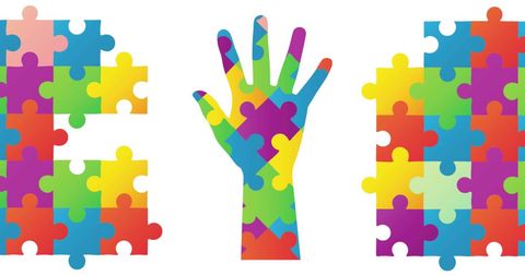 Colorful Puzzle Hand Symbolizing Autism Awareness and Support - Download Free Stock Images Pikwizard.com