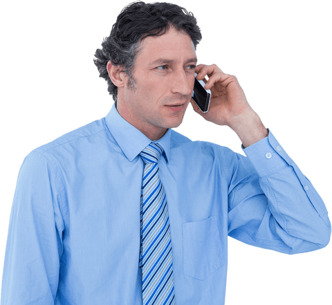 Confident Businessman Making Transparent Phone Call in Suit and Tie - Download Free Stock Videos Pikwizard.com