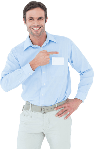Transparent Portrait Man Pointing in Shirt, Confident Businessman Complements Branding - Download Free Stock Videos Pikwizard.com