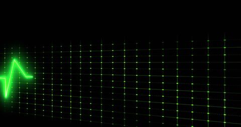 Vibrant Green ECG Display on Black Background Media - Download Free Stock Images Pikwizard.com
