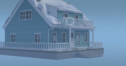 Digital Connections Surrounding Snowy House Conceptual Art - Download Free Stock Images Pikwizard.com