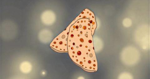 Floating perforated crepes on soft bokeh pastel background for gourmet minimalism