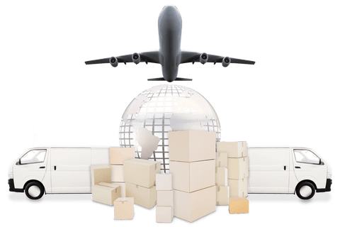 transparent global delivery logistics concept with packages and vehicles - Download Free Stock Videos Pikwizard.com
